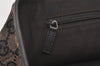 Authentic GUCCI Hand Tote Bag Purse GG Canvas Leather 257249 Brown Black 8552I