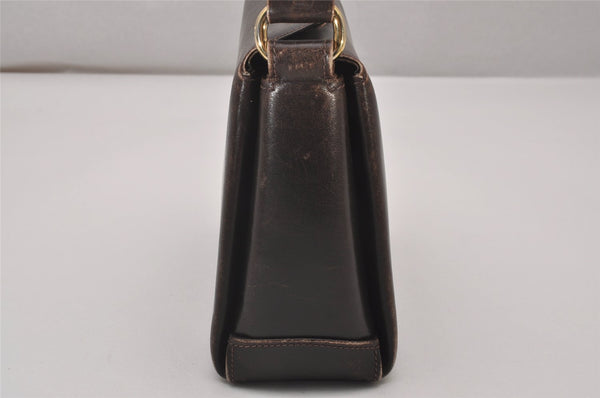 Authentic GUCCI Vintage Shoulder Hand Bag Purse Leather Brown 8553I