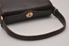 Authentic GUCCI Vintage Shoulder Hand Bag Purse Leather Brown 8553I