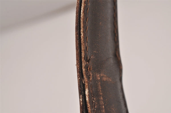 Authentic GUCCI Vintage Shoulder Hand Bag Purse Leather Brown 8553I