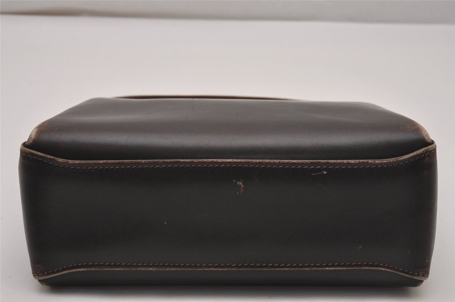 Authentic GUCCI Vintage Shoulder Hand Bag Purse Leather Brown 8553I