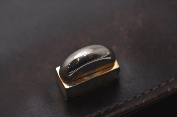 Authentic GUCCI Vintage Shoulder Hand Bag Purse Leather Brown 8553I