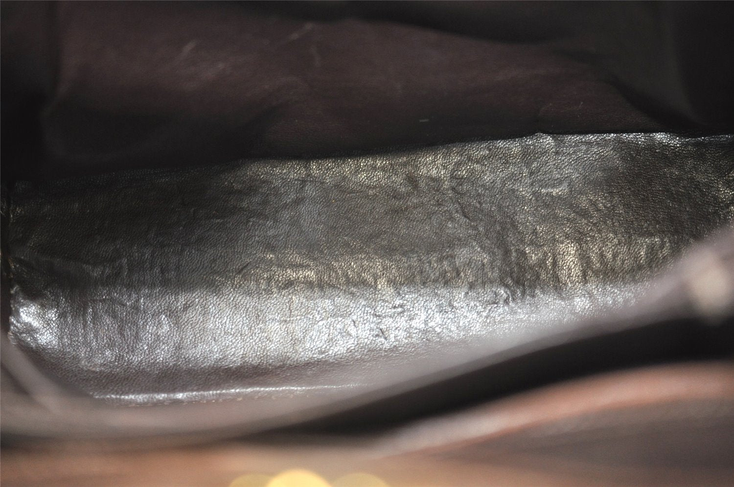 Authentic GUCCI Vintage Shoulder Hand Bag Purse Leather Brown 8553I