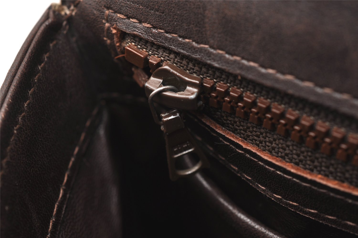 Authentic GUCCI Vintage Shoulder Hand Bag Purse Leather Brown 8553I