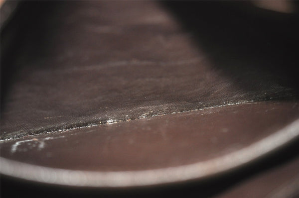 Authentic GUCCI Vintage Shoulder Hand Bag Purse Leather Brown 8553I