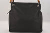 Authentic GUCCI Bamboo Vintage Hand Tote Bag Purse Nylon Leather Brown 8553M