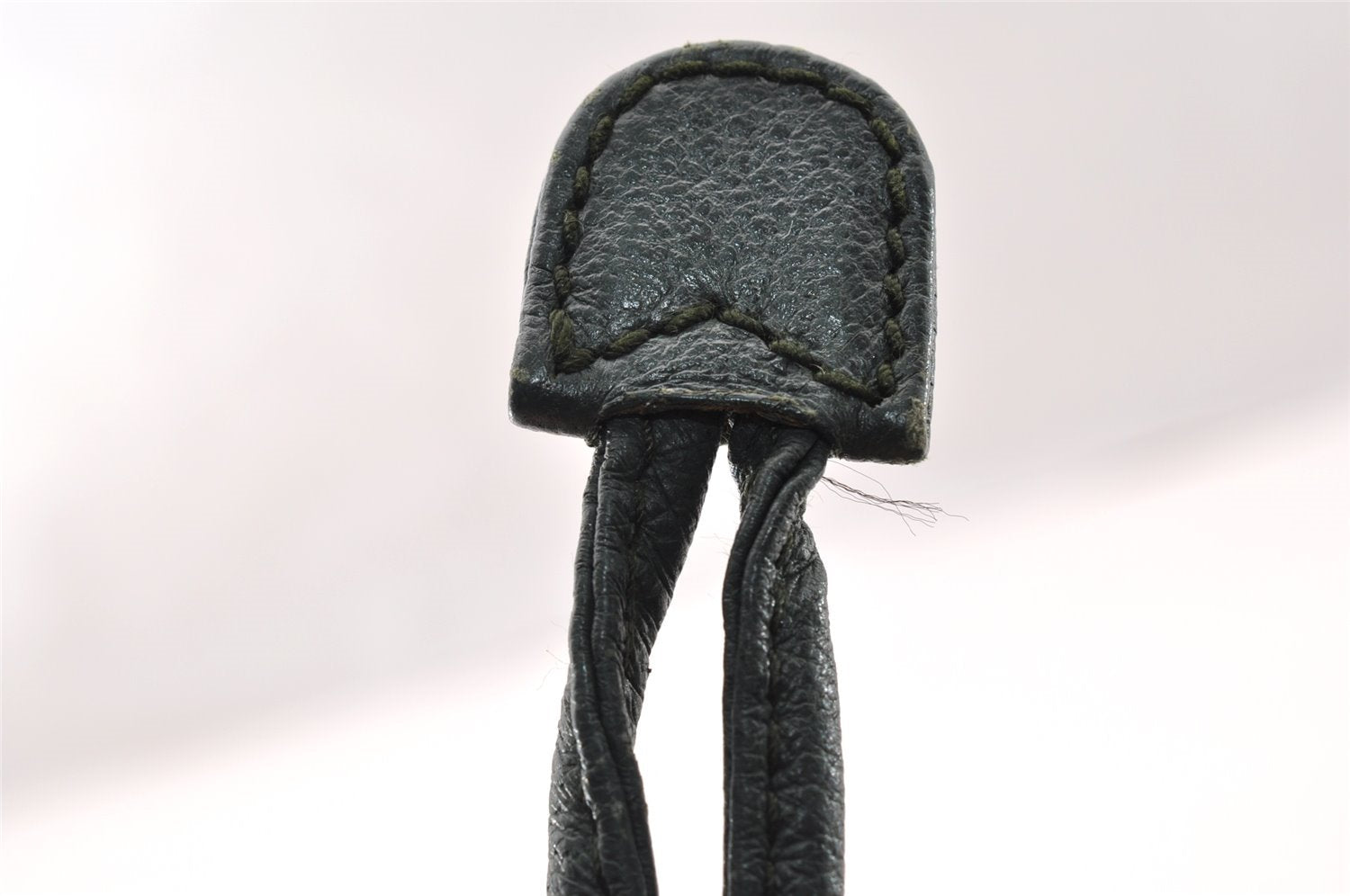 Authentic GUCCI Vintage Bamboo Backpack Purse Suede Leather Green 8554I