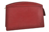 Authentic Louis Vuitton Epi Trousse Crete Clutch Bag Red M48417 LV 8555I