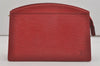 Authentic Louis Vuitton Epi Trousse Crete Clutch Bag Red M48417 LV 8555I