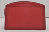 Authentic Louis Vuitton Epi Trousse Crete Clutch Bag Red M48417 LV 8555I
