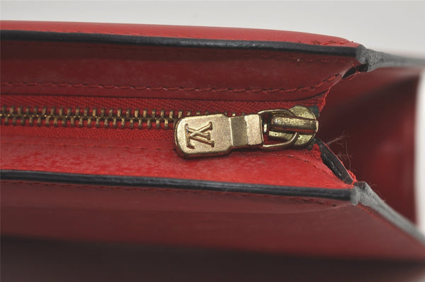 Authentic Louis Vuitton Epi Trousse Crete Clutch Bag Red M48417 LV 8555I