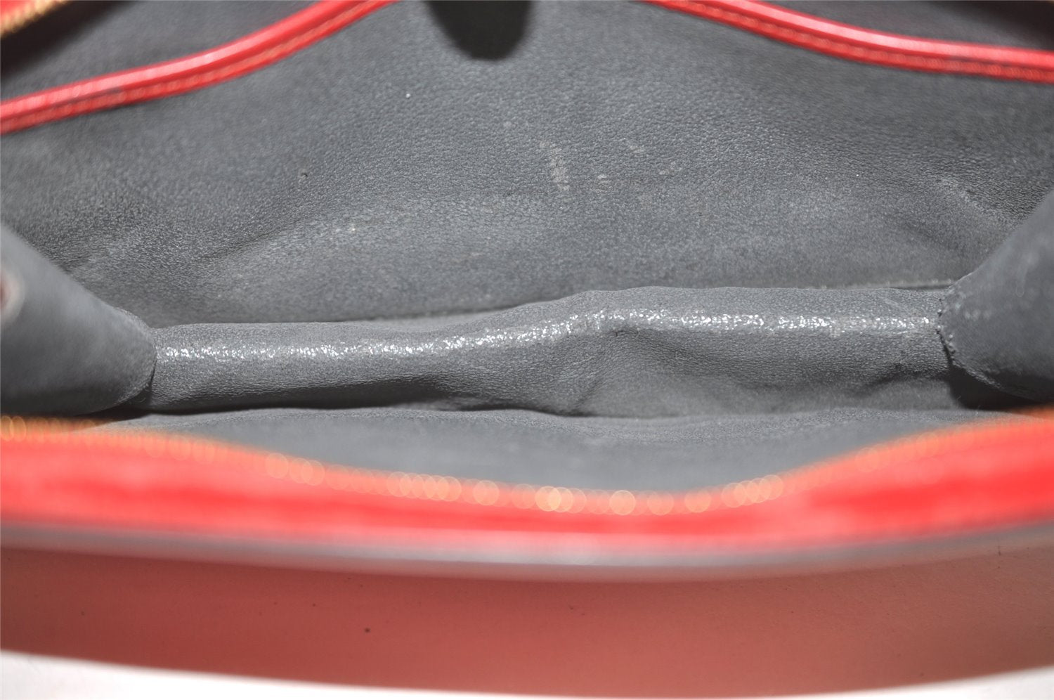 Authentic Louis Vuitton Epi Trousse Crete Clutch Bag Red M48417 LV 8555I