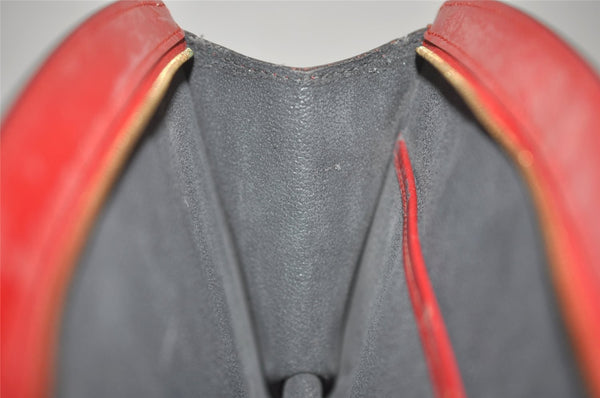 Authentic Louis Vuitton Epi Trousse Crete Clutch Bag Red M48417 LV 8555I