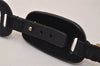 Authentic GUCCI Vintage Belt Leather Wood 31.9-32.7" Black 8558J