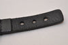 Authentic GUCCI Vintage Belt Leather Wood 31.9-32.7" Black 8558J