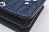 Authentic MIU MIU Denim Leather Shoulder Cross Bag Purse Navy 5ZH042 Box 8559I