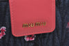 Authentic MIU MIU Denim Leather Shoulder Cross Bag Purse Navy 5ZH042 Box 8559I