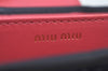 Authentic MIU MIU Denim Leather Shoulder Cross Bag Purse Navy 5ZH042 Box 8559I
