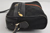 Authentic GUCCI Web Sherry Line Shoulder Cross Bag GG Canvas Leather Black 8560I