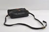 Authentic GUCCI Web Sherry Line Shoulder Cross Bag GG Canvas Leather Black 8560I
