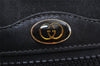 Authentic GUCCI Web Sherry Line Shoulder Cross Bag GG Canvas Leather Black 8560I