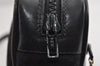 Authentic GUCCI Web Sherry Line Shoulder Cross Bag GG Canvas Leather Black 8560I