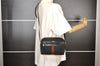 Authentic GUCCI Web Sherry Line Shoulder Cross Bag GG Canvas Leather Black 8560I