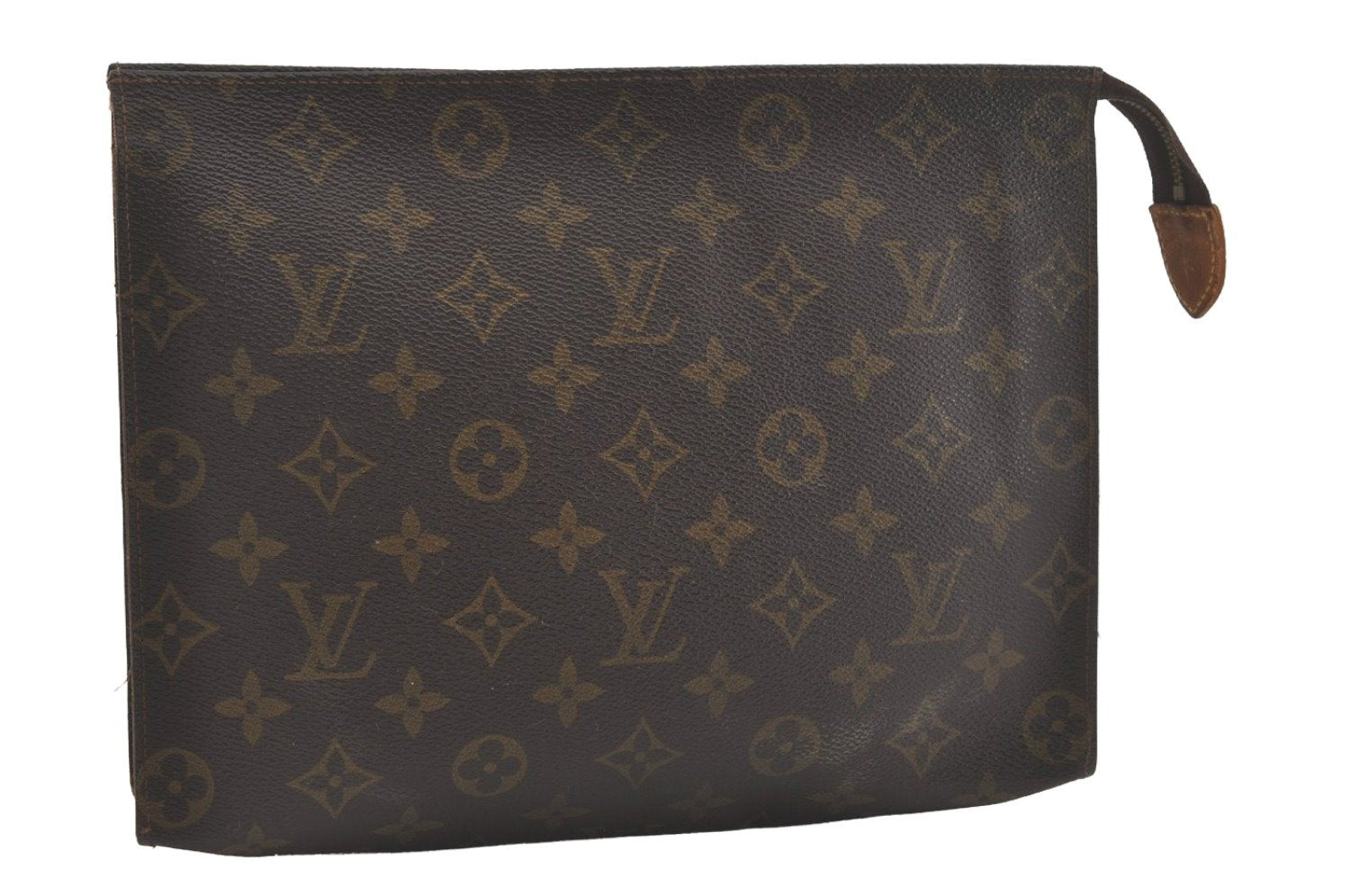 Auth Louis Vuitton Monogram Poche Toilette 26 Cosmetics Pouch Old Model LV 8561I