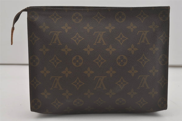 Auth Louis Vuitton Monogram Poche Toilette 26 Cosmetics Pouch Old Model LV 8561I