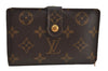 Auth Louis Vuitton Monogram Porte Monnaie Billets Viennois M61663 Wallet 8561J