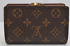 Auth Louis Vuitton Monogram Porte Monnaie Billets Viennois M61663 Wallet 8561J