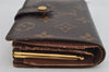 Auth Louis Vuitton Monogram Porte Monnaie Billets Viennois M61663 Wallet 8561J