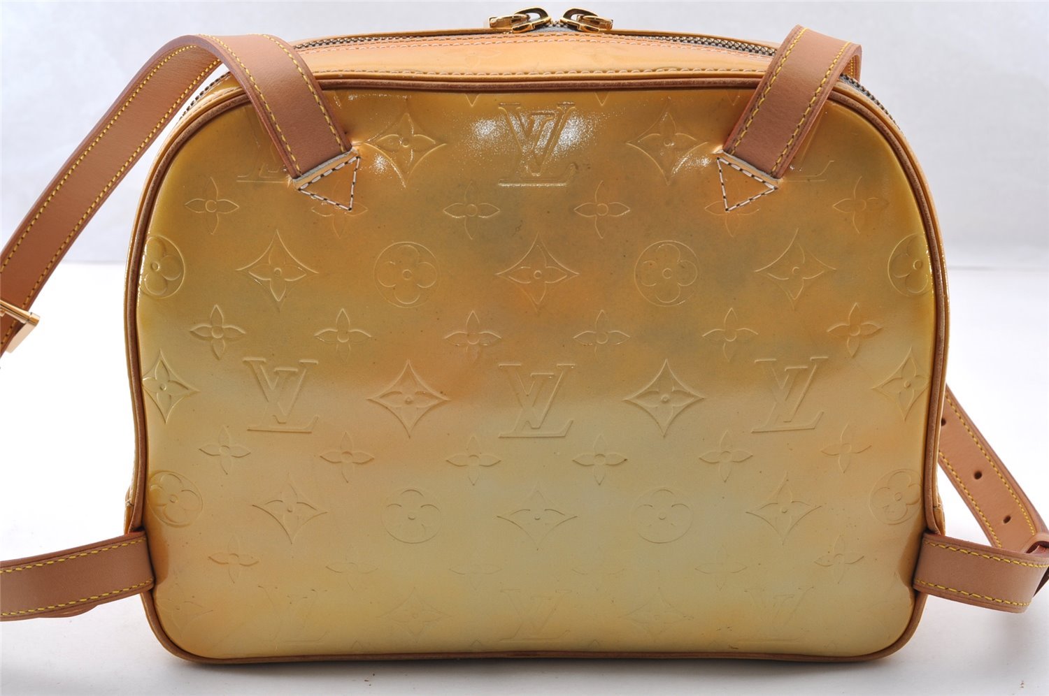 Authentic Louis Vuitton Vernis Murray Backpack Yellow M91038 LV 8562I