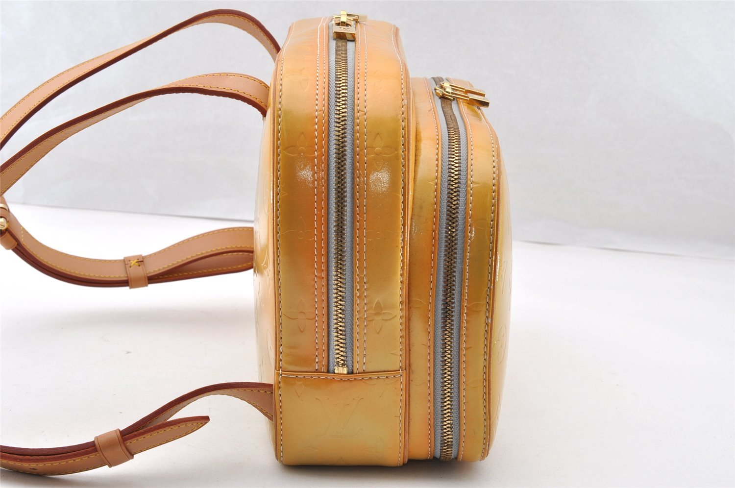 Authentic Louis Vuitton Vernis Murray Backpack Yellow M91038 LV 8562I