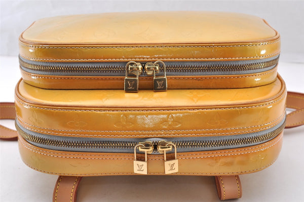 Authentic Louis Vuitton Vernis Murray Backpack Yellow M91038 LV 8562I