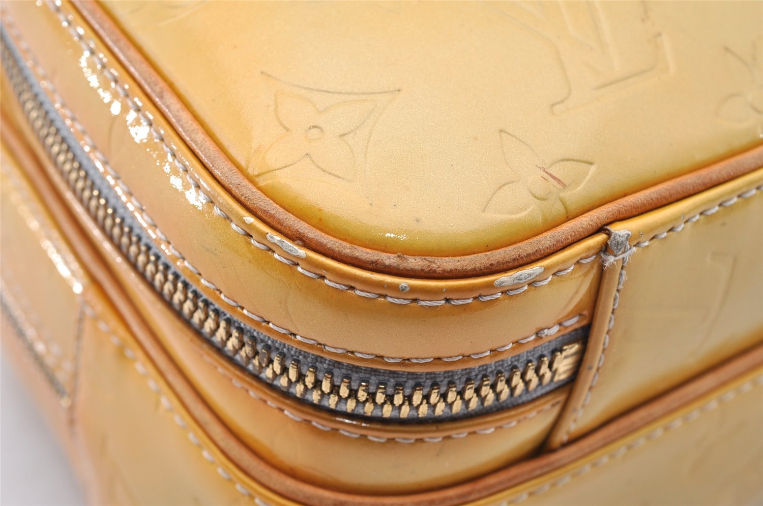 Authentic Louis Vuitton Vernis Murray Backpack Yellow M91038 LV 8562I