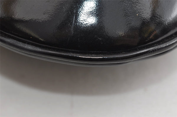 Authentic GUCCI Jumbo GG Shoulder Hand Bag Canvas Enamel 0013823 Black 8563I