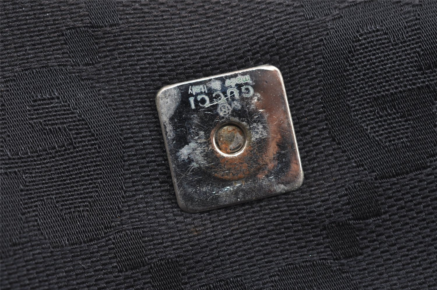 Authentic GUCCI Jumbo GG Shoulder Hand Bag Canvas Enamel 0013823 Black 8563I