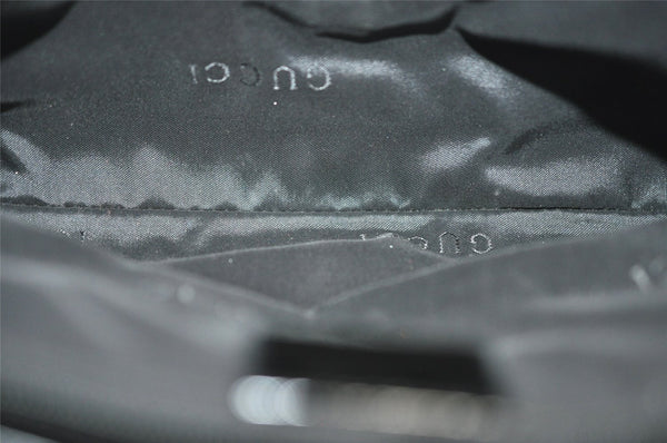 Authentic GUCCI Jumbo GG Shoulder Hand Bag Canvas Enamel 0013823 Black 8563I