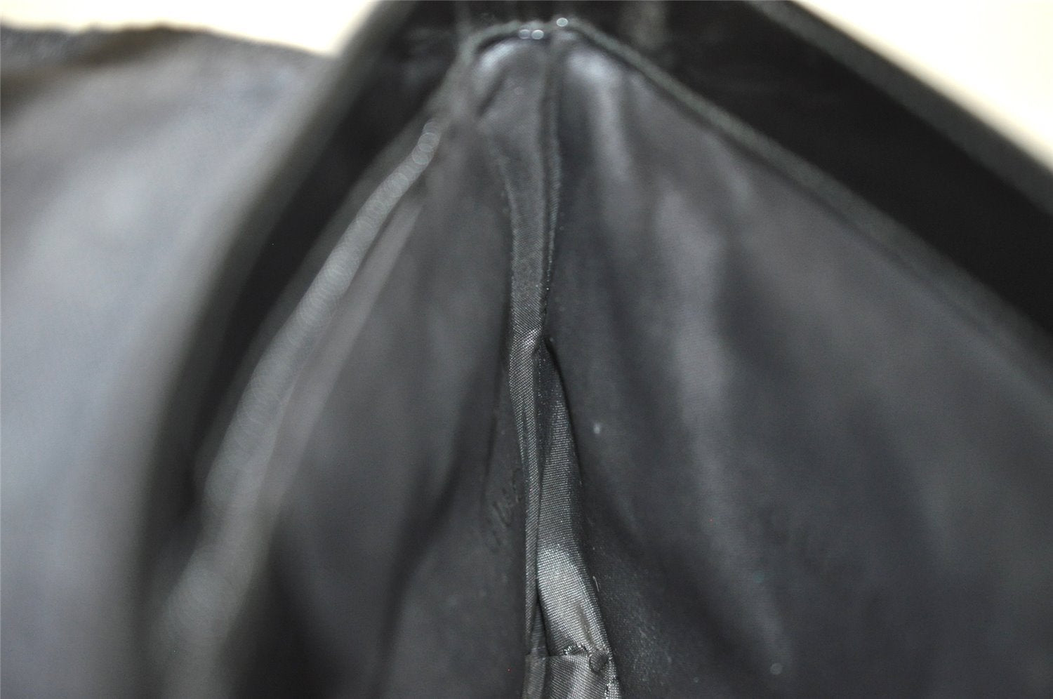 Authentic GUCCI Jumbo GG Shoulder Hand Bag Canvas Enamel 0013823 Black 8563I