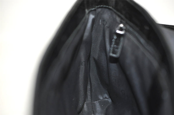 Authentic GUCCI Jumbo GG Shoulder Hand Bag Canvas Enamel 0013823 Black 8563I