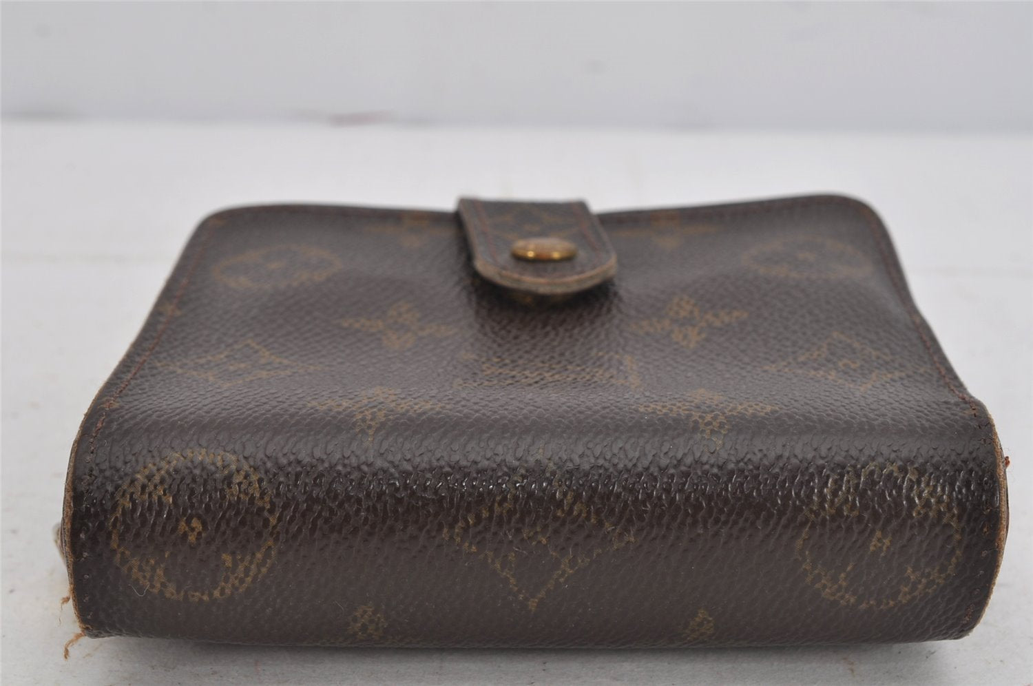 Authentic Louis Vuitton Monogram Compact Zip Bifold Wallet Purse M61667 LV 8563J