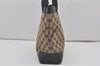 Authentic GUCCI Shoulder Tote Bag GG Canvas Leather 33890 Black Brown 8564I