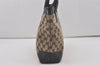 Authentic GUCCI Shoulder Tote Bag GG Canvas Leather 33890 Black Brown 8564I