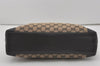 Authentic GUCCI Shoulder Tote Bag GG Canvas Leather 33890 Black Brown 8564I