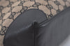 Authentic GUCCI Shoulder Tote Bag GG Canvas Leather 33890 Black Brown 8564I