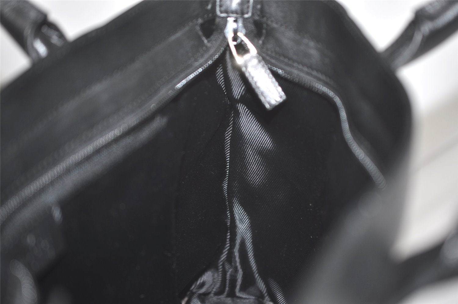 Authentic GUCCI Shoulder Tote Bag GG Canvas Leather 33890 Black Brown 8564I