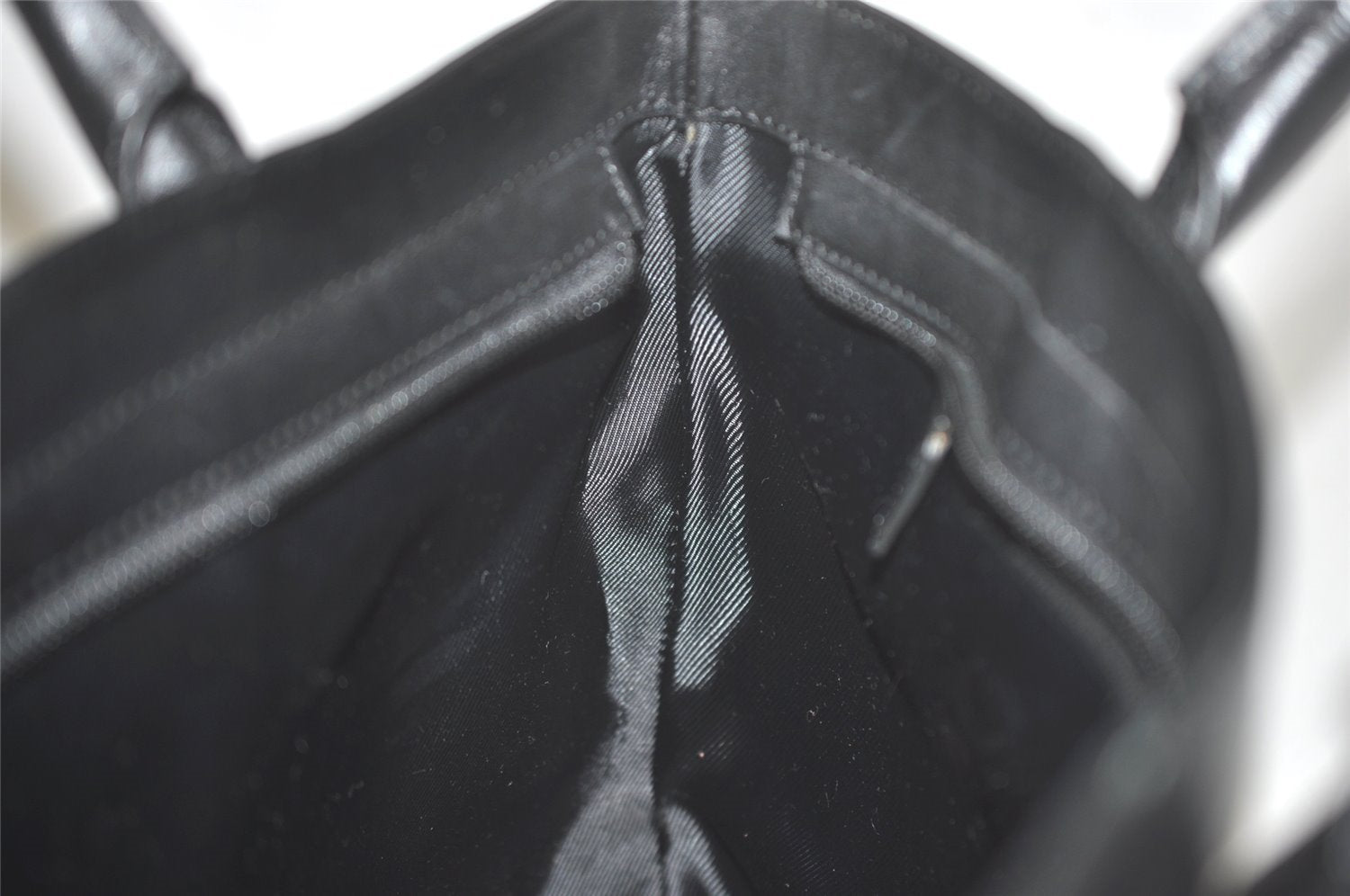 Authentic GUCCI Shoulder Tote Bag GG Canvas Leather 33890 Black Brown 8564I