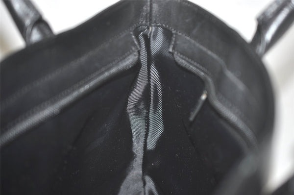 Authentic GUCCI Shoulder Tote Bag GG Canvas Leather 33890 Black Brown 8564I