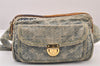 Authentic Louis Vuitton Monogram Denim Waist Bum Bag Blue M95347 LV 8564M